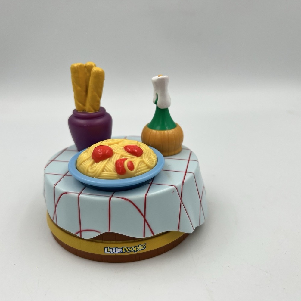 Fisher Price Little People Disney Lady and the Tramp Table Spaghetti Dinner